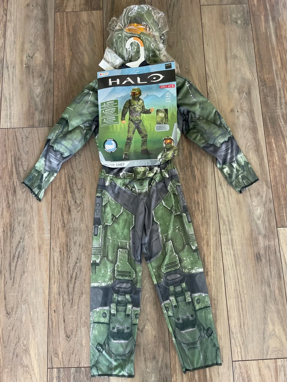 HALO Master Chief Kids Infinite Deluxe Halloween Costume Jumpsuit size S (4-6)